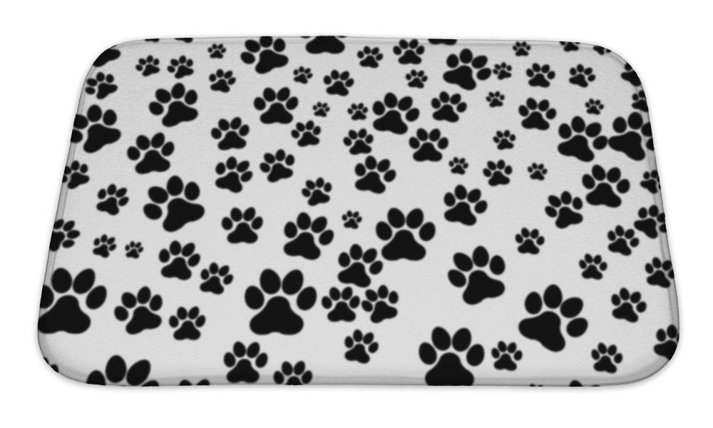 Bath Mat, Dog Footprint
